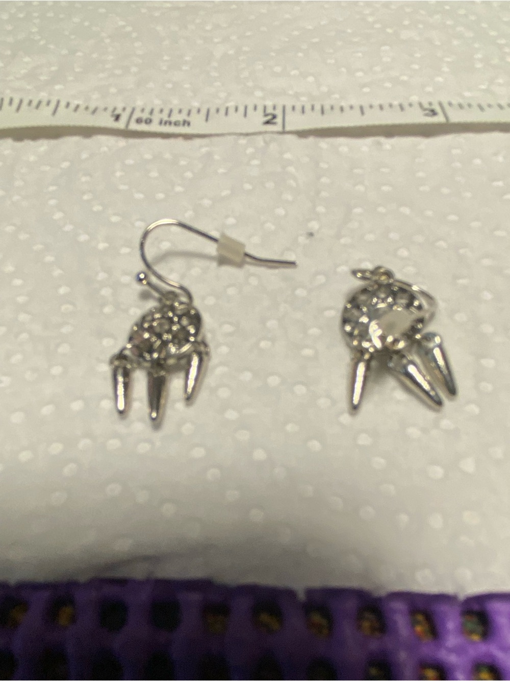 Silver Spike Cluster Drop Earrings for Women